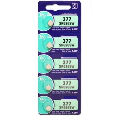 Picture of 377/Sr626Sw Silver Oxide Button Cell Watch Battery - 5Pcs Multicolor