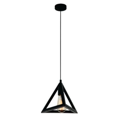 Picture of Modern Iron Ceiling Pendant Lamp Shade Black Traingel Shape (Bulb not Included) 1Pcs Black