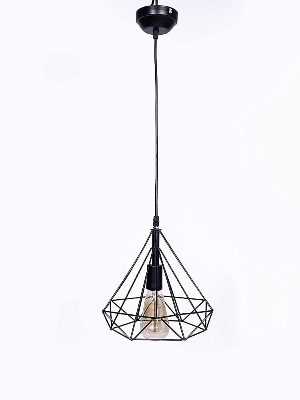 Picture of Modern Homesake Diamond Cluster shape Hanging Light Pendant for Home Decoration (Bulb not Included) 1Pcs Black
