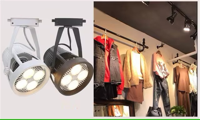 Picture of 45W LED Track Light Par30 clothing Spotlights backdrop shop windows slide rail track light lamp 1Pcs 