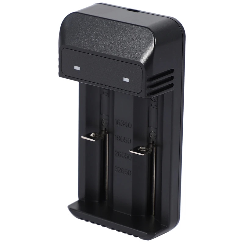 Picture of USB Pluging Portable Universal Charger For 32650 26650 18650 16340 Lithium Rechargeable Battery 1Pcs Black