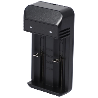 Picture of USB Pluging Portable Universal Charger For 32650 26650 18650 16340 Lithium Rechargeable Battery 1Pcs Black