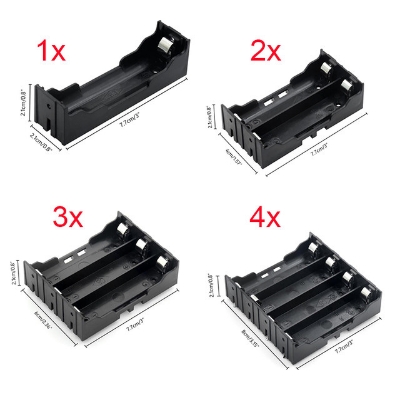 Picture of ABS 18650 3.7V Battery Holder Storage Box Case 4 Slot Batteries Container With Hard Pin 1pcs 4x Slot