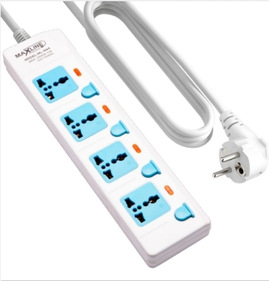 Picture of Maxline ML-844 Multiplug 4 Port Extention Socket 2 Pin Plug 5 Meters Cable