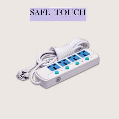 Picture of SAFE TOUCH ST-814 Multiplug 4 Port Extention Socket 5Y/15 Feet Cable Multi Plug