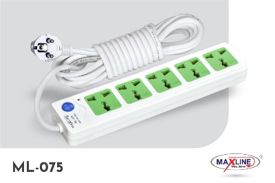 Picture of Maxline ML-075 Extention Socket 5 Port Power Strip 5 Meter Cable Multiplug