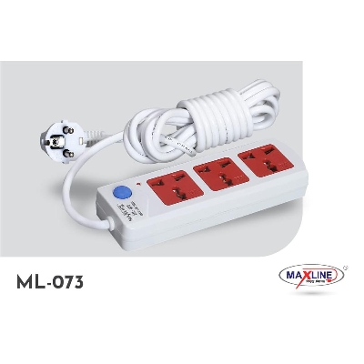 Picture of Maxline ML-073 Extention Socket 3 Port Power Strip 5 Meter Cable Multiplug