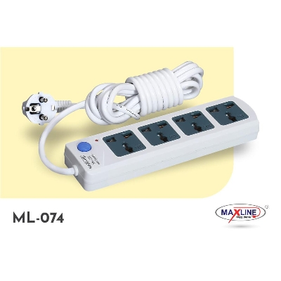 Picture of Maxline ML-074 Extention Socket 4 Port Power Strip 5 Meter Cable Multiplug
