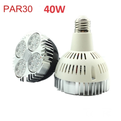 Picture of LED track spotlight bulb par30 single clothing store supermarket fresh super bright energy-saving light source E27 screw mouth White Body 