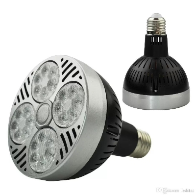Picture of LED track spotlight bulb par30 single clothing store supermarket fresh super bright energy-saving light source E27 screw mouth Black Body 