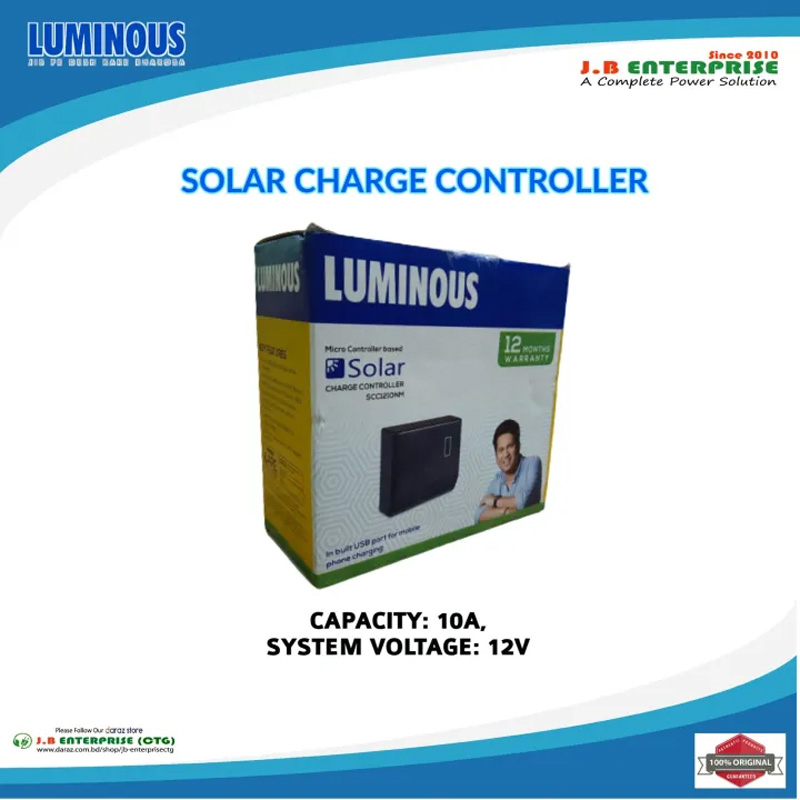 Picture of LUMINOUS SOLAR CHARGE CONTROLLER 10A 12V WITH USB MOBILE CHARGER OUTPUT