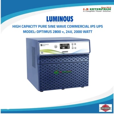 Picture of LUMINOUS IPS UPS OPTIMUS 2800 PURE SINE WAVE HIGH CAPACITY 2000 WATT FOR 12V DOUBLE BATTERY SUITABLE FOR RUNNING HEAVY LOADS