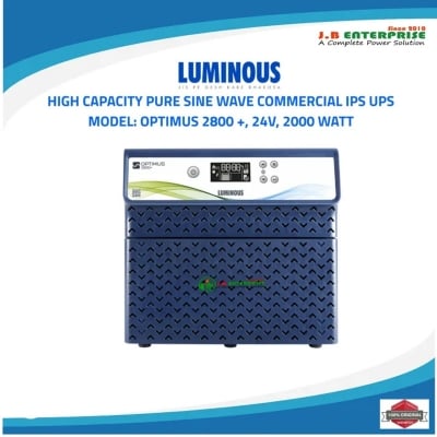 Picture of LUMINOUS IPS UPS OPTIMUS 2800 PURE SINE WAVE HIGH CAPACITY 2000 WATT FOR 12V DOUBLE BATTERY SUITABLE FOR RUNNING HEAVY LOADS