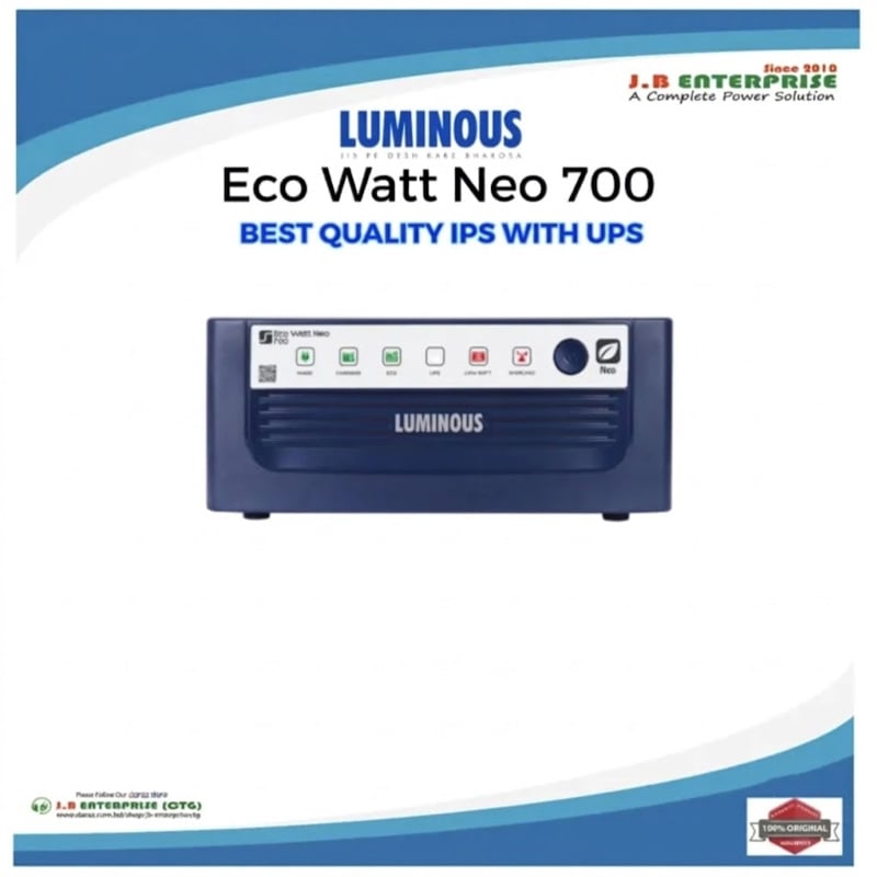 Picture of IPS WITH BATTERY PACKAGE FOR 3 FAN 6 LIGHTS LUMINOUS ECO WATT NEO 700 WITH EASTERN BATTERY 120T COMBO PACKAGE