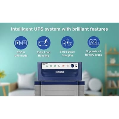 Picture of LUMINOUS IPS UPS MACHINE ECO WATT NEO 700 CAPACITY 500 WATT FOR 3 FAN 8 LIGHTS SINGLE BATTERY-Multicolor