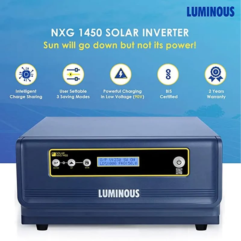 Picture of LUMINOUS SOLAR HYBRID IPS UPS NXG 1450 FOR SINGLE BATTERY-Multicolor