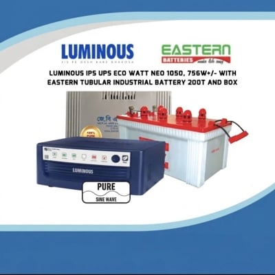 Picture of LUMINOUS IPS FOR 5 FAN 10 LIGHT FULL PACKAGE LUMINOUS 1050 WITH EASTERN 200T BATTERY-Multicolor