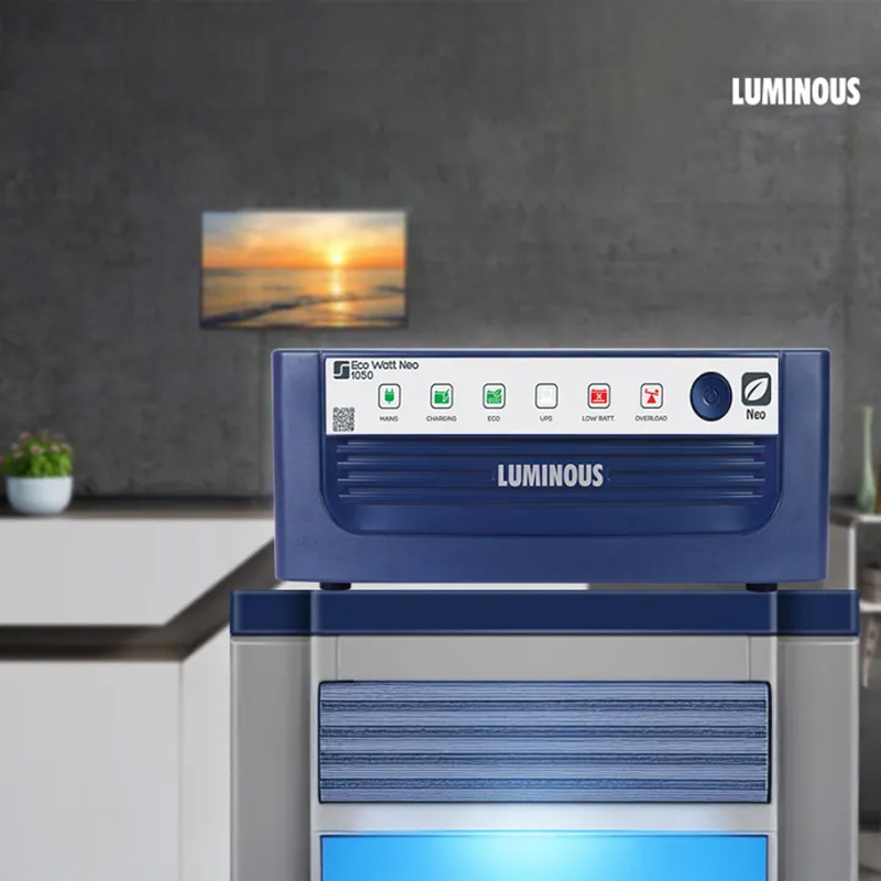Picture of Luminous Eco Watt Neo 1050 IPS/UPS 12 V 900 VA (~756W) Intelligent Square Wave Inverter 24‑Month Warranty-Blue