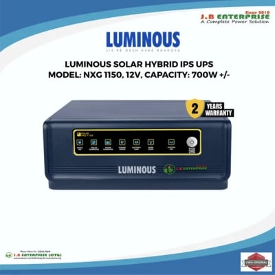 Picture of Luminous NXG 1150E Solar Hybrid IPS UPS | 850VA | 12V | 50A Solar Controller | Up to 850Wp Panels | LED Display | 24-Month Warranty | BIS Certified-Multicolor