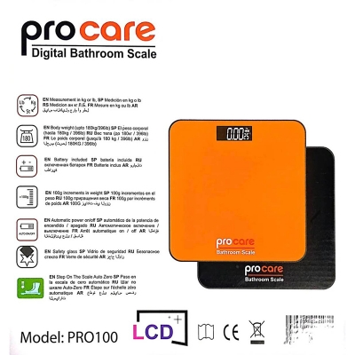 Picture of Procare Digital Bathroom Scale – Smart LCD Display, Auto On/Off, 180kg Capacity
