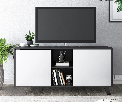 Picture of FurniQ Furniture Shelby Modern TV Entertainment Unit - Premium Melamine Board TV Stand with Storage Shelves - Wall Mounted Design