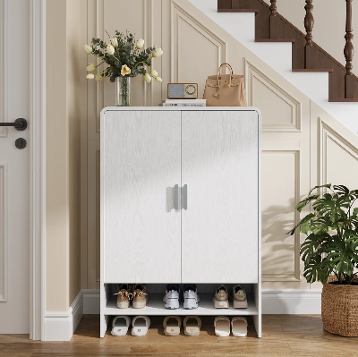 Picture of Shoe Storage Cabinet | 24 Pair Shoe Rack Organizer | Flip Drawer Entryway Cabinet | Engineered Board | Melamine Finish | FurniQ Furniture BD
