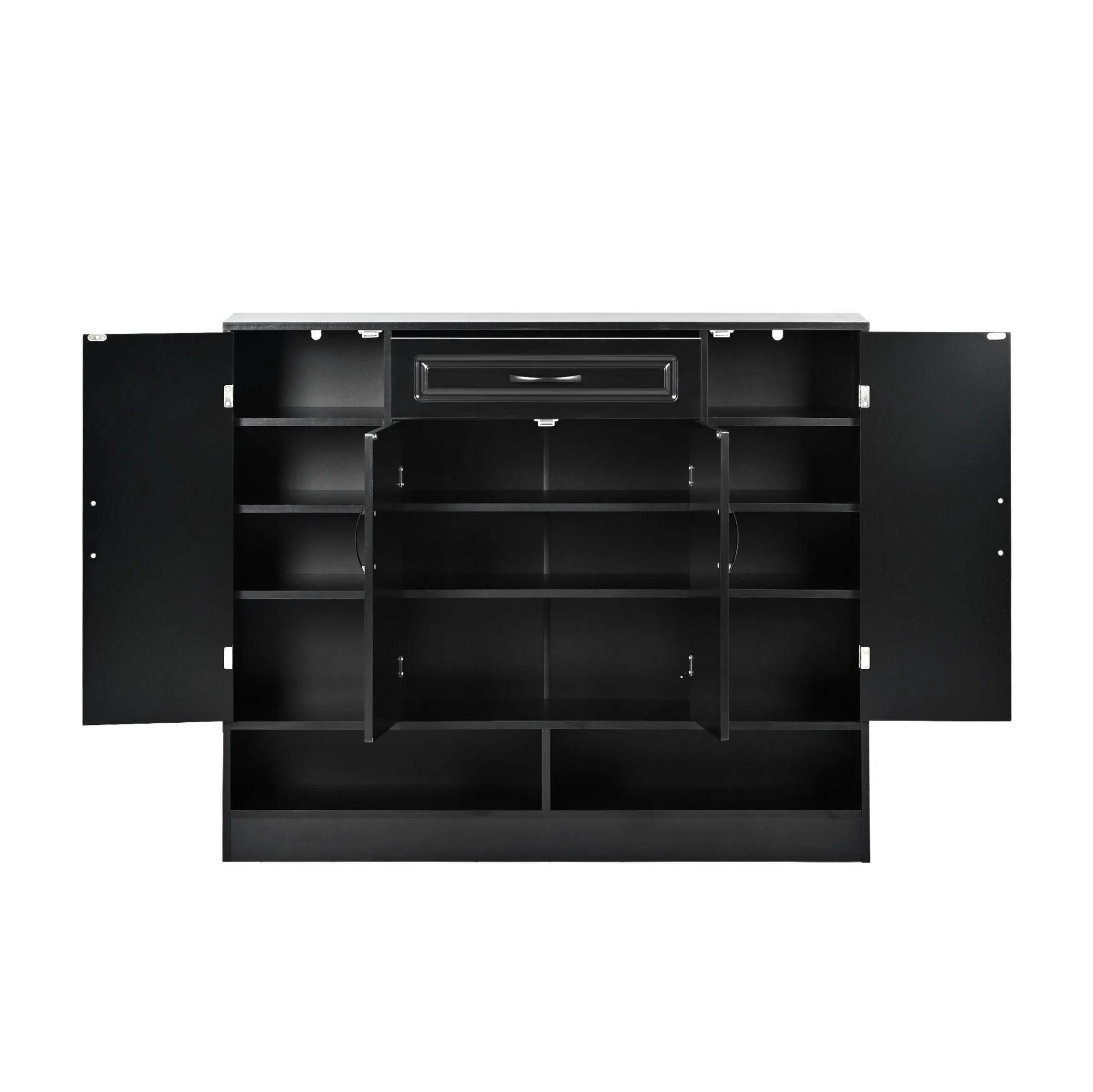 Picture of FurniQ Furniture Sleek & Modern Shoe Cabinet with Adjustable Shelves - Minimalist Shoe Storage Organizer & Sideboard for Home
