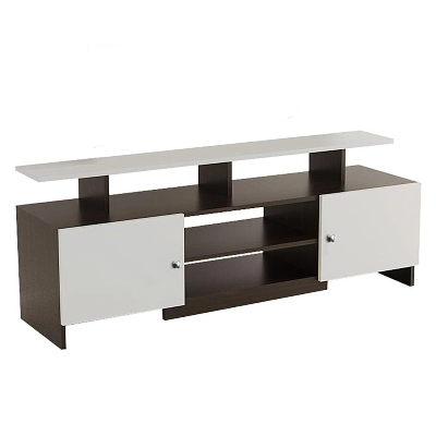 Picture of FurniQ Furniture Modern Minimalist TV Stand with Storage Cabinets - Premium Melamine Board Entertainment Center for Living Room