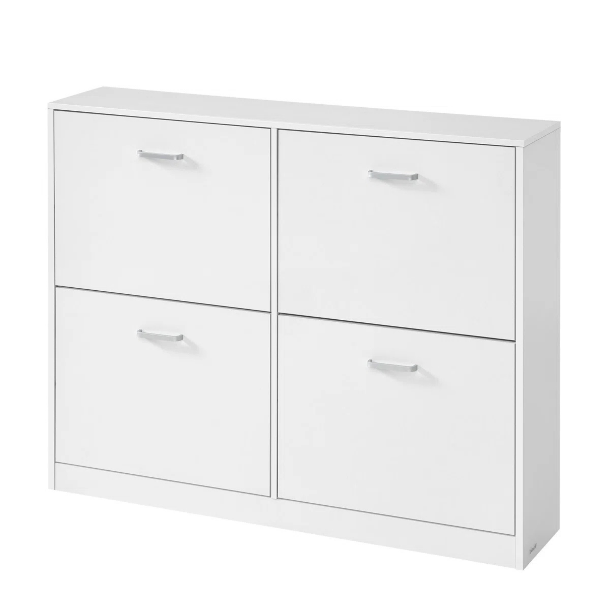 Picture of FurniQ Furniture Modern 2-Door Shoe Storage Cabinet with Adjustable Shelves - Premium Melamine Board Shoe Rack - 24 Pair Capacity