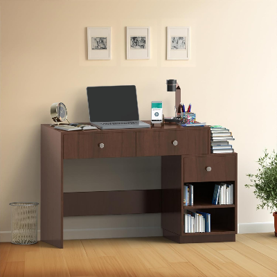 Picture of Delite Kom Glide Engineered Melamine Board Computer Desk (Straight, Finish Color - Acacia Dark, Knock Down)
