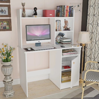 Picture of Spyder Craft Multipurpose Portable Study Desk, Office Desk, Kids Desk Table Engineered Wood Study Table (Free Standing, Finish Color - White, DIY(Do-It-Yourself))