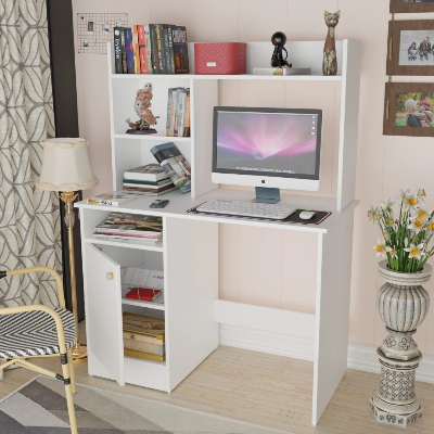 Picture of Spyder Craft Multipurpose Portable Study Desk, Office Desk, Kids Desk Table Engineered Wood Study Table (Free Standing, Finish Color - White, DIY(Do-It-Yourself))