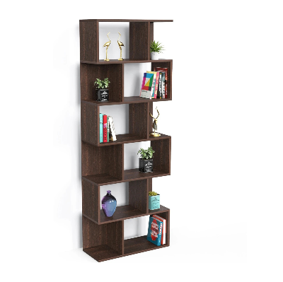 Picture of Ladder Bookshelf Storage Rack | 7 Tier Open Book Shelf | Wall Standing Display Rack | Engineered Board | Melamine Finish | FurniQ Furniture