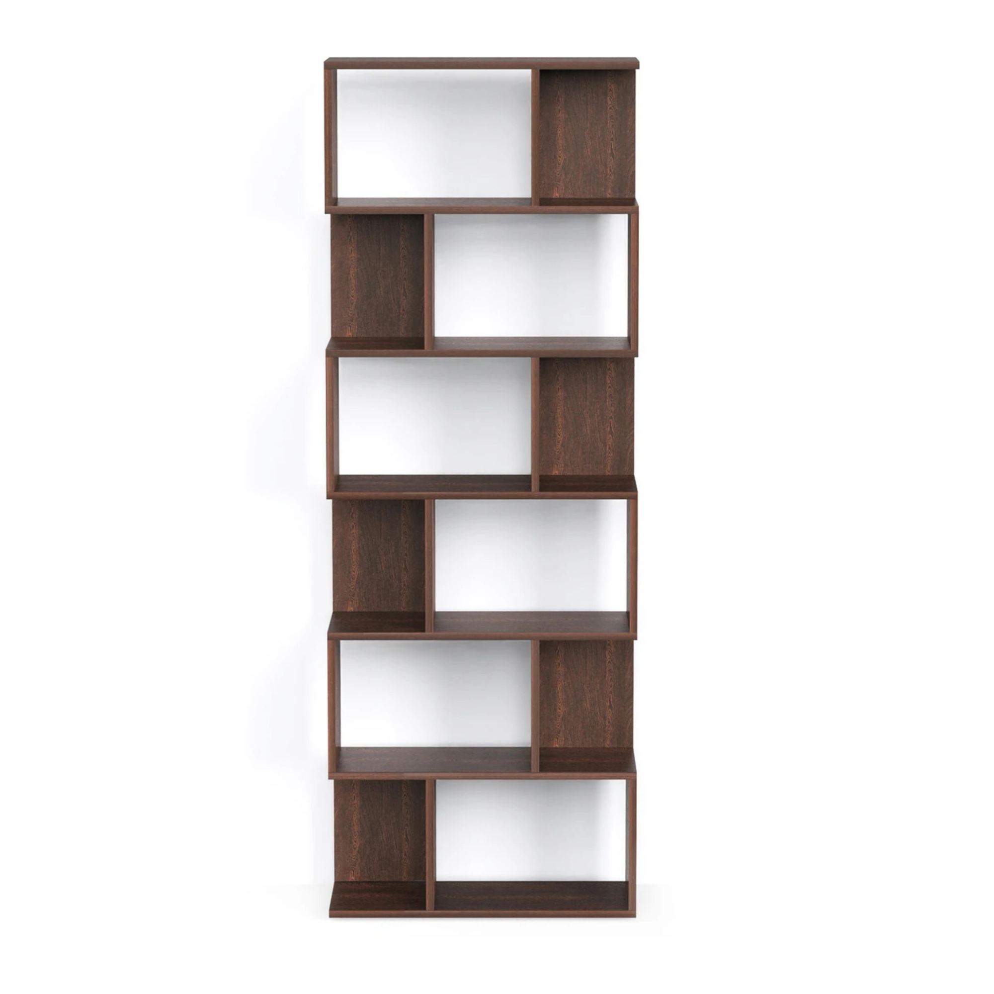 Picture of Ladder Bookshelf Storage Rack | 7 Tier Open Book Shelf | Wall Standing Display Rack | Engineered Board | Melamine Finish | FurniQ Furniture