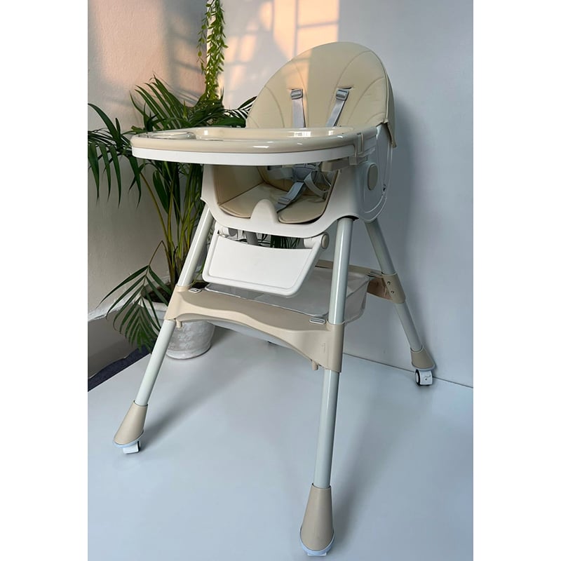 Picture of Luxury baby feeding rocking high Chair (Beige White)