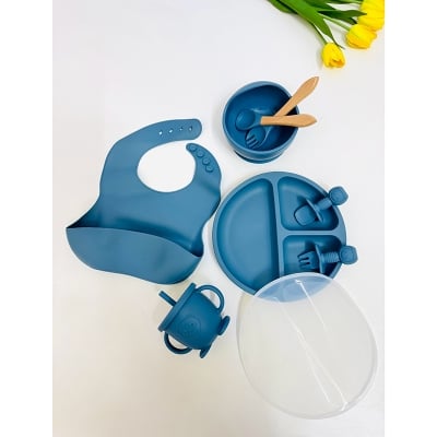 Picture of Baby Silicon Feeding Set (Navy Blue)