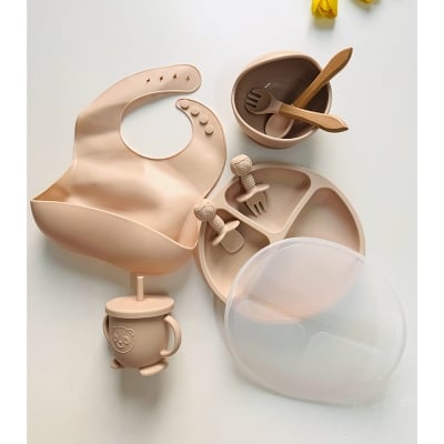 Picture of Baby Silicon Feeding Set (Beige)