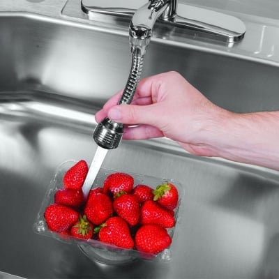 Picture of Turbo Flex 360 Instant Hands Free Faucet Swivel Spray Sink Hose for kitchen, bathroom & outdoor