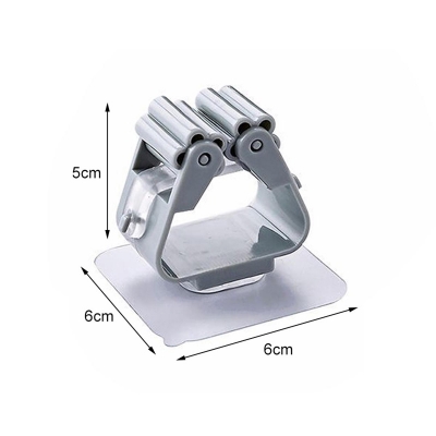 Picture of Mop Rack Bathroom accessories Wall Mounted Shelf Organizer Hook Broom Holder Hanger Behind Doors On Walls Kitchen Storage Tool