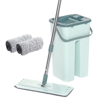 Picture of Floor Cleaning Flat Mop with 2 Microfiber Pad