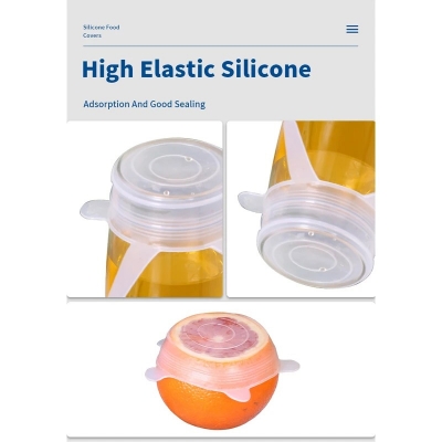 Picture of Food Grade 6 Pack Silicone Stretch Lids