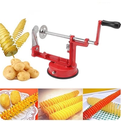 Picture of Potato Twister Potato Slicer Stainless Steel Tornado Slicer Manual Cutter Spiral Chips Vegetable Tools Kitchen Accessories