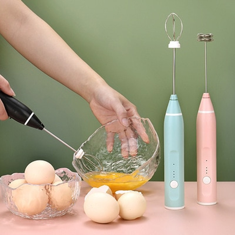 Picture of Egg Cream Sauce Stirrer Small Milk Frother Electric Whisk USB Rechargeable Kitchen Cooking Tools Bubbler