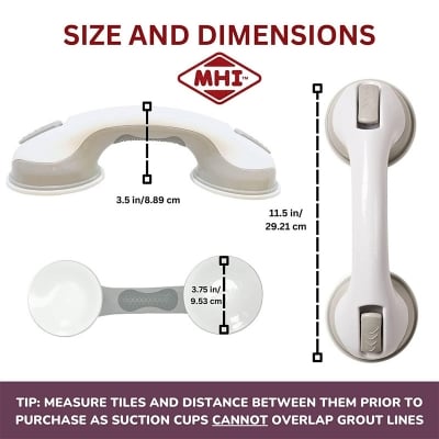Picture of Bathroom & Shower Helping Handle Safety Grip Anti Slip Support