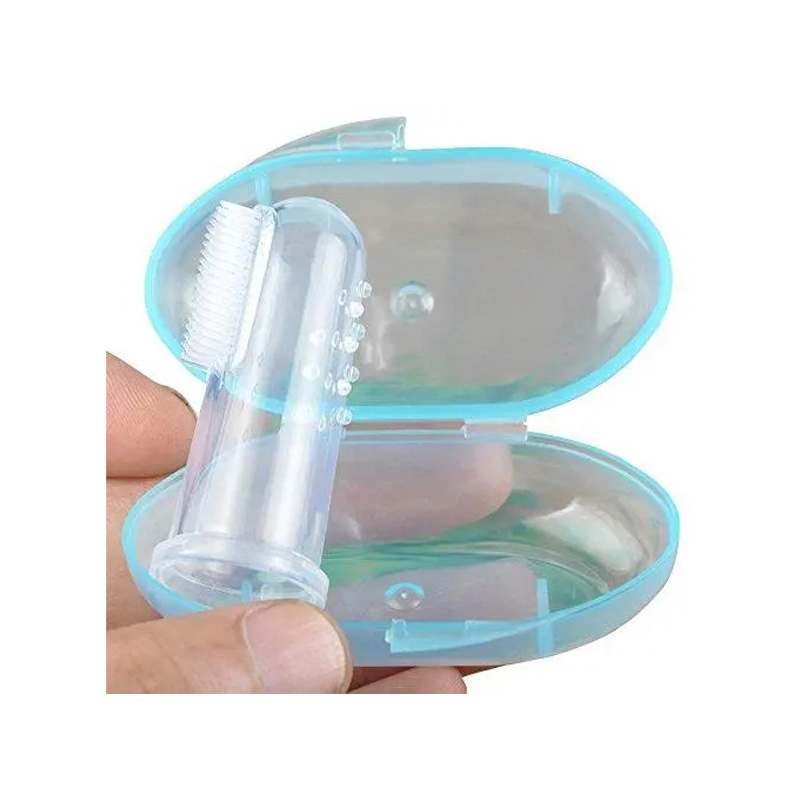 Picture of Baby Finger Toothbrush - Children's Silicon Finger Transparent Toothbrush with Box 1pcs