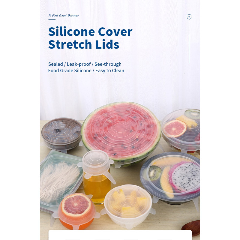 Picture of Food Grade 6 Pack Silicone Stretch Lids