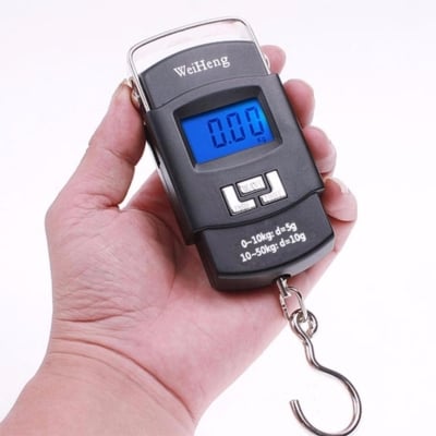 Picture of Trendsetter -Upscale Living -Stainless Steel Hook Electronic Digital Hanging Portable Scale with LCD Display- Inventive Choice