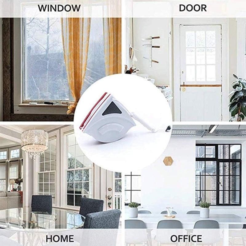 Picture of Magnetic Window Cleaner, Double Side Window Cleaning Brush Glass Washer Wiper