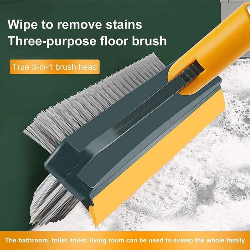 Picture of 3 in 1 Tiles cleaning brush with long handle and wipers