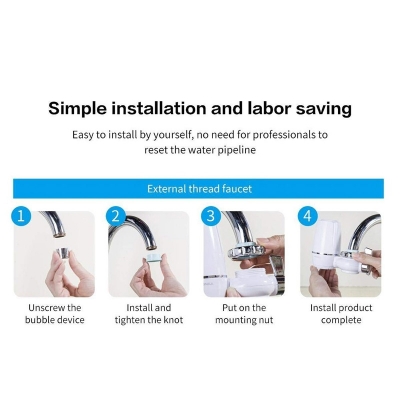 Picture of Kitchen Faucets Tap water filter cartridge Household water purifier washable Ceramic filter Mini water purification